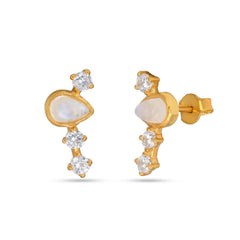 Arc Moonstone Earrings