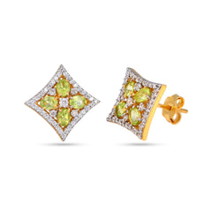 Poppy Peridot Stud Earrings