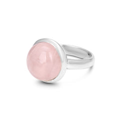 Everyday Rose Quartz Ring in 925 Silver