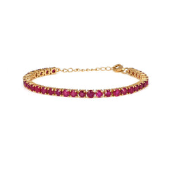 Ruby Gold Plated Bracelet
