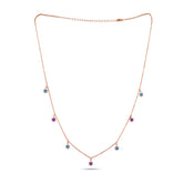 Star Charm Enamel Silver Necklace