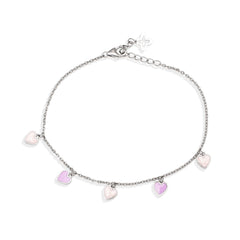 Heart Charm Silver Bracelet