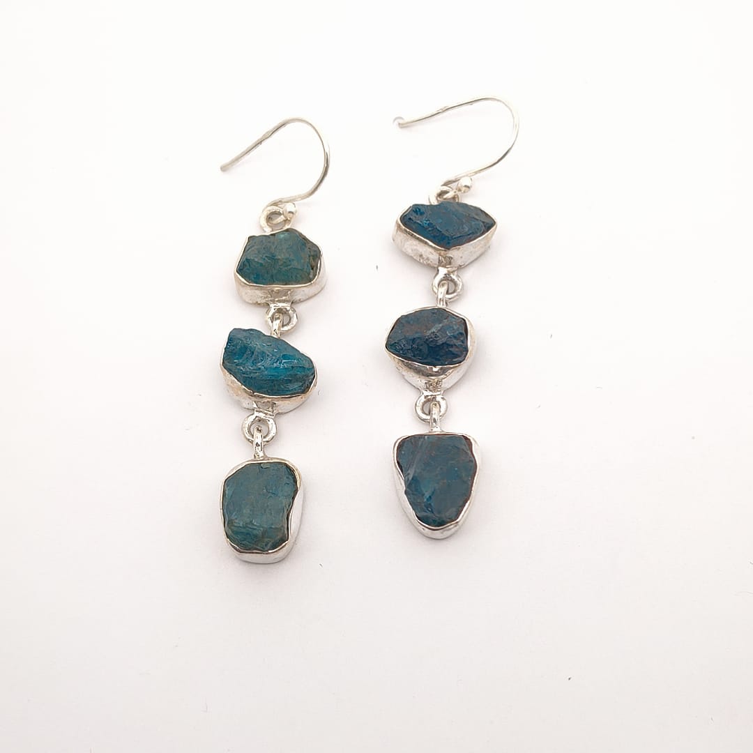Rough Apatite Earrings