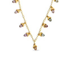 LQ, Aqua Stones Silver Necklace Set