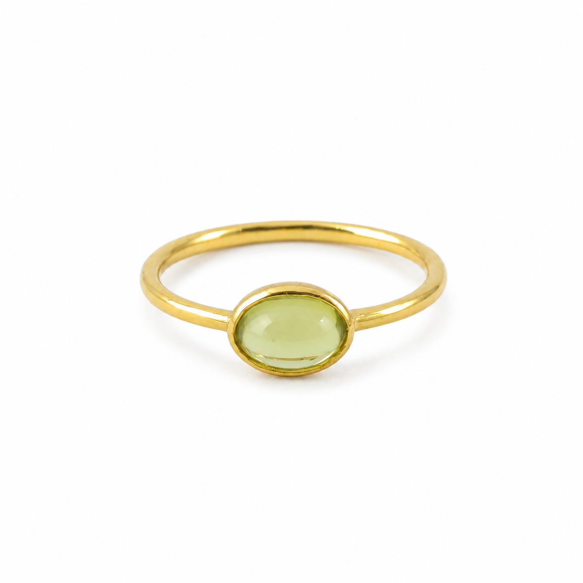 Oval Peridot 925 silver ring