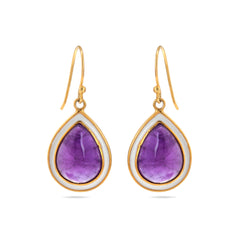 Violet Drop Earrings