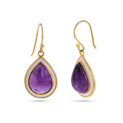 Violet Drop Earrings