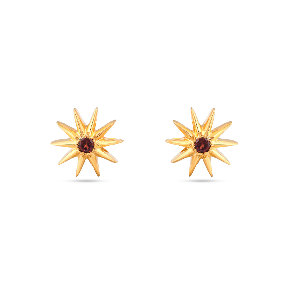 Starburst Garnet Studs