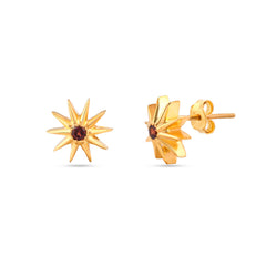 Starburst Garnet Studs