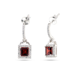 Crimson Garnet Earrings