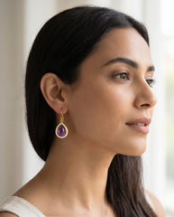 Violet Drop Earrings