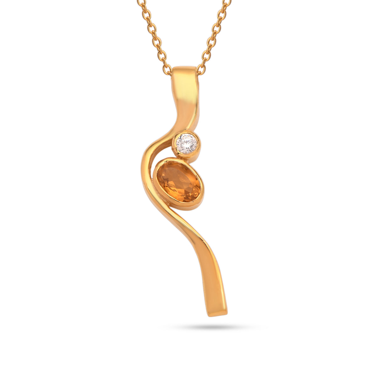 Citrine Swirl Necklace