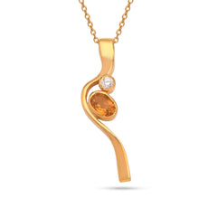 Citrine Swirl Necklace