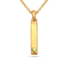 Peridot Bar Necklace
