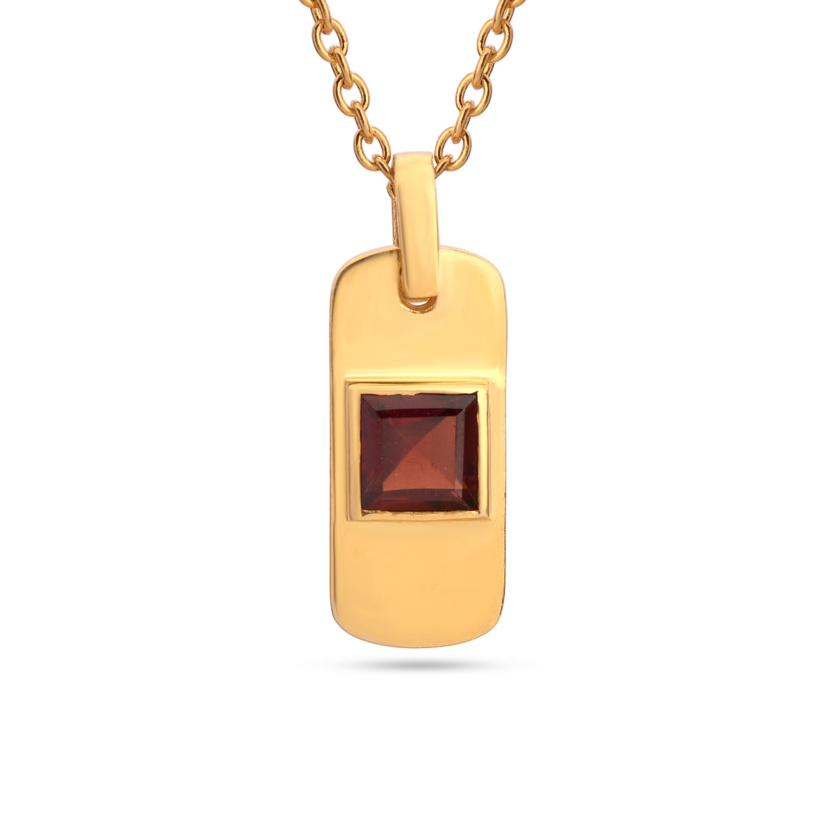 Garnet Bar Necklace