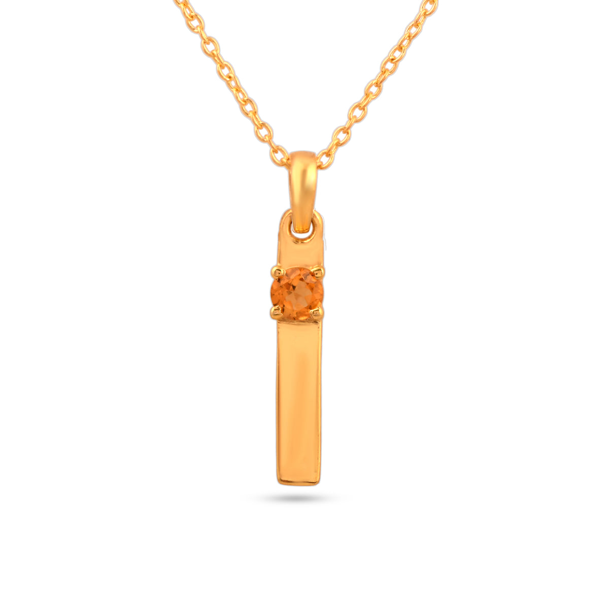 Citrine Bar Necklace