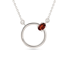 Garnet Orbit Necklace