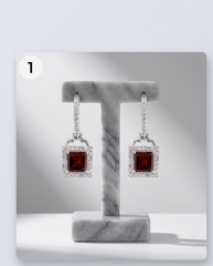 Crimson Garnet Earrings