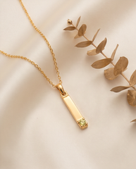 Peridot Bar Necklace