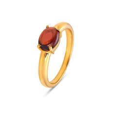 Crimson Garnet Ring