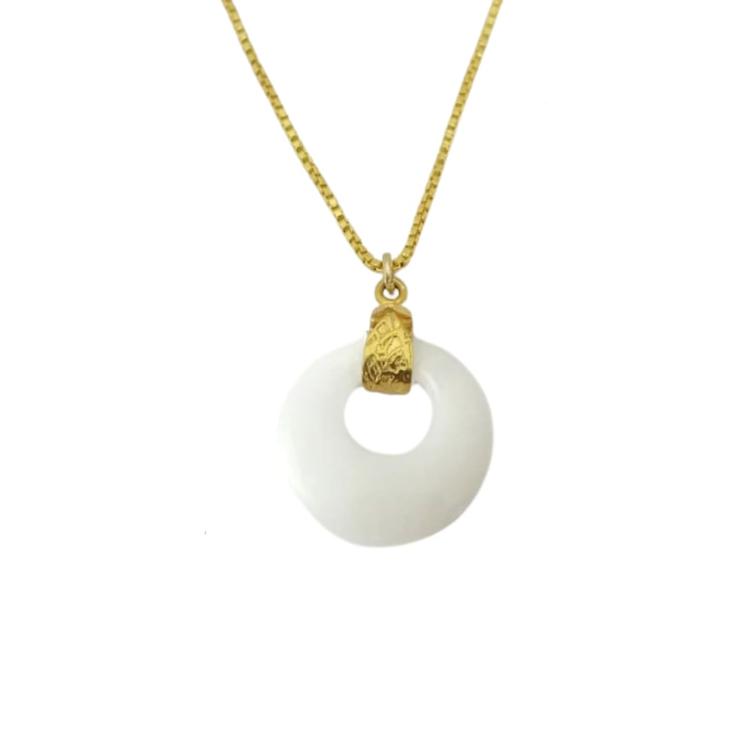 White Quartz Silver Pendant