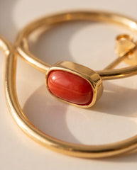 Coral Flame Earrings