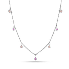 Star Enamel Charm 925 Silver Necklace For Kids