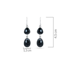 Midnight Double Drop Earrings