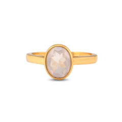 Petal Glow Rose Quartz Ring