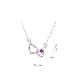 Interlocked Triangle Amethyst Necklace