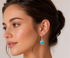 Ocean Blue Turquoise Earrings