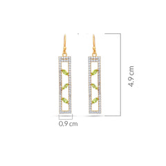 Peridot Prism Earrings