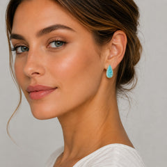 Teal Stud Earrings