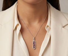 Amethyst Hexa Necklace