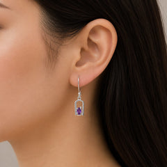 Violet Frame Earrings