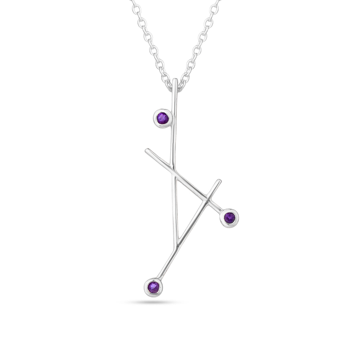 Linear Luxe Amethyst Necklace