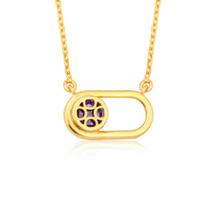 Purple Lock Necklace