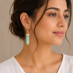 Aventurine 925 Silver Earrings