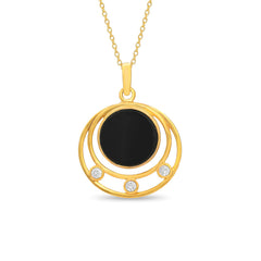 Black Onyx Necklace Set In 925 Silver