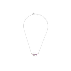 Bloom Amethyst Necklace In 925 Sterling Silver