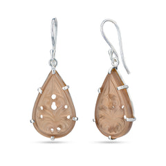 Rosy Carved Earrings