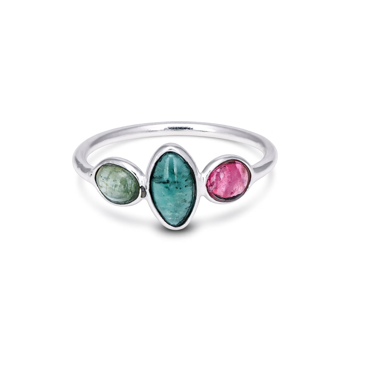 Celeste Colour Tourmaline Ring in 925 Silver