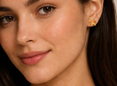 Citrine Bow Tie Earrings