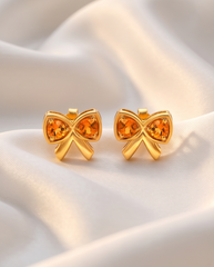 Citrine Bow Tie Earrings