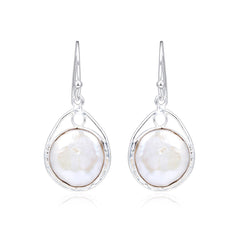 Classic Pearl Dangle Earrings in 925 Silver