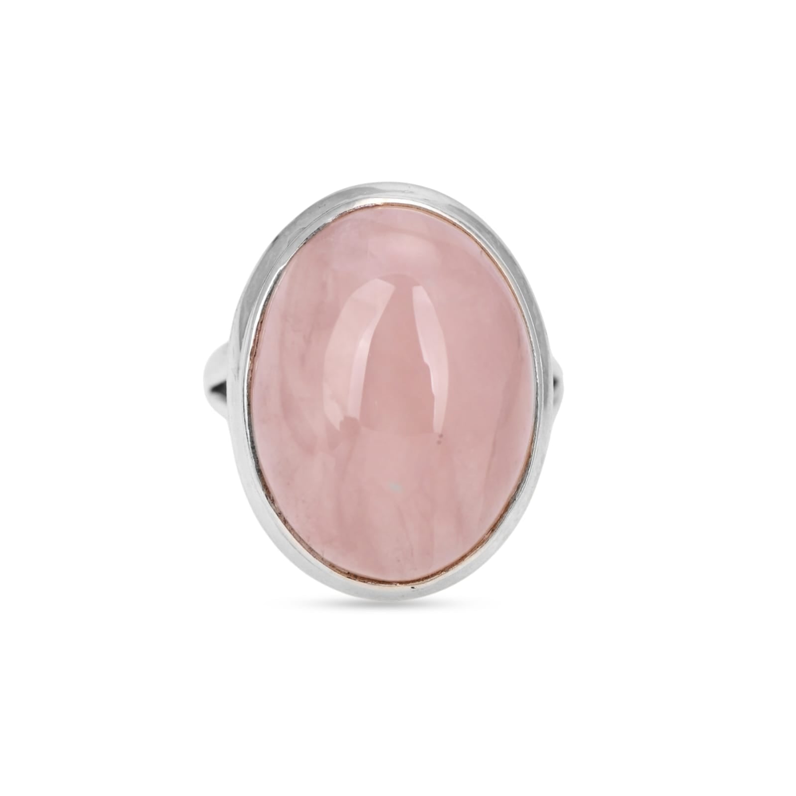 Classic Rose Quartz Ring in 925 Silver