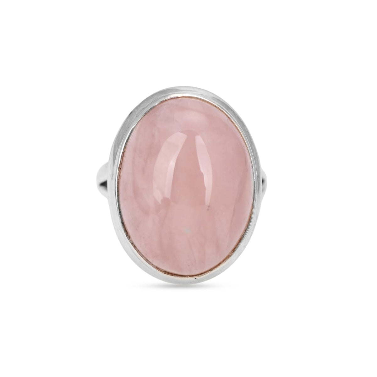 Classic Rose Quartz Ring in 925 Silver
