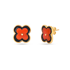 Coral Flower Earrings