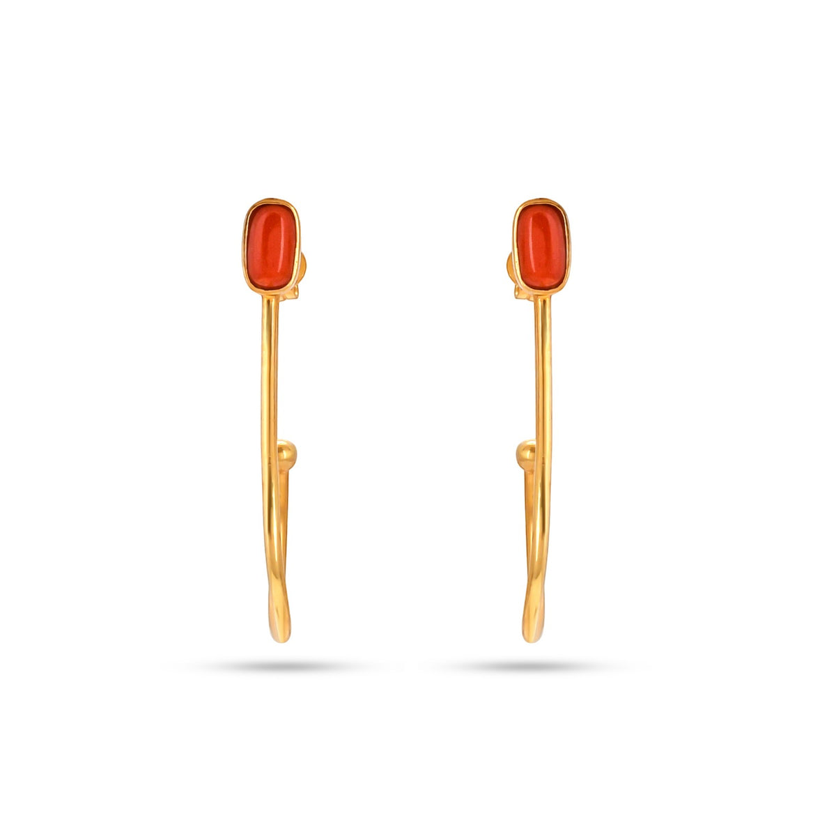 Coral Flame Earrings