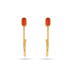 Coral Flame Earrings